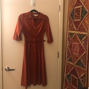 Orange Bettie Page Dress